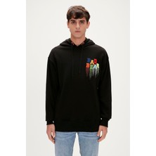 Bad Bear Rainbow Hoodie Erkek Siyah Sweatshirt 23.02.12.005-C01