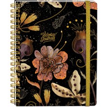 Victoria's Journals Spiralli Defter Sert Kapak 192 Sayfa 96 Yaprak 17X24 cm 90GR. Kareli