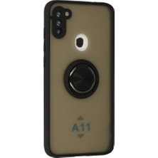 FitCase Samsung Galaxy A11 Kılıf Montrea Ring Yüzük Stantlı Kapak