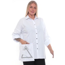 Lady Majestic 1. Kalite Cotton Büyük Beden Kadın Gömlek