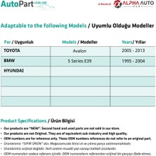 Alpha Auto Part Bmw 5 Serisi E39 Için Arka Perde Tamir Dişli Seti