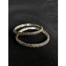 Aashivs Collection Kadın Desenli Çelik Hint Bileziği