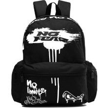 No Fear Slogan Baskılı Sırt Çantası 03549 23M.CAN.SRT.NFR.0002-SIYAH 0001