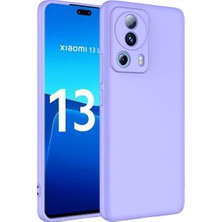 CoverZone Xiaomi Mi 13 Lite ile Uyumlu Kılıf Kadife Iç Yüzey Silikon Z-Mara Lansman Vieri Kılıf Lila