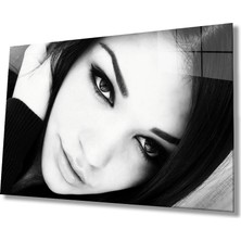 Eliza Home  Siyah Beyaz Insan Fotoğrafları Kadın Cam Tablo