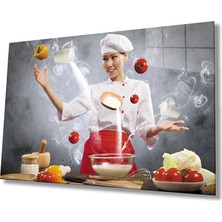 Eliza Home  Aşçı Mutfak Cam Tablo   Cook Kitchen