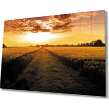 Eliza Home  Gün Batımı Manzara Cam Tablo