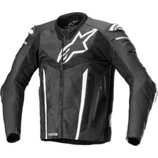 Alpinestars  Fusion Deri Korumalı Motosiklet Montu (Siyah / Beyaz / Gri)