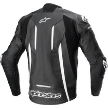 Alpinestars  Fusion Deri Korumalı Motosiklet Montu (Siyah / Beyaz / Gri)