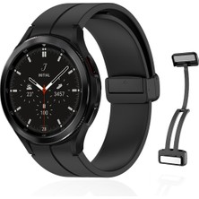 Kip GSM Samsung Galaxy Watch 4 Classic (46MM) Uyumlu Kordon Su Geçirmez Silikon Spor Kordonu, Kolay Takma/çıkarma, Metal Manyetik Özellikli