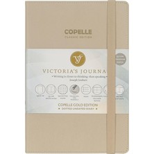 Victoria's Journals Copelle Gold Bujo Defter 14X20 cm 57 Gram Krem 152 Yaprak 304 Sayfa Bej Noktalı