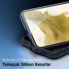 Polhammobile Polham Samsung Galaxy S22 Uyumlu Premium Buzlu Sert Kamera Koruyuculu Kılıf, Parmaz Izi Kalmaz