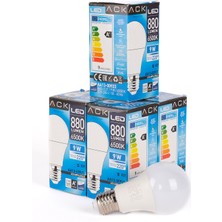 Ack 9W LED Ampul 6500K Beyaz Işık  E27 5'li Eko Paket