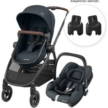 Maxi-Cosi Zelia3-Cabriofix I-Size Çift Yönlü Seyahat Sistem Bebek Arabası Essential Graphite