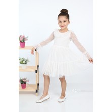 Çocuk Yolu Kids Puantiyeli Tüllü Kız Çocuk Elbise