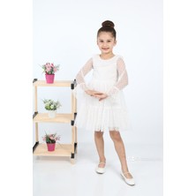 Çocuk Yolu Kids Puantiyeli Tüllü Kız Çocuk Elbise