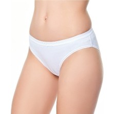 Tutku 12 'li Bayan Suyolu Bikini Külot Beyaz