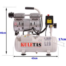 Kuletaş 9 Lt Süper Sessiz Yağsız Kompresör