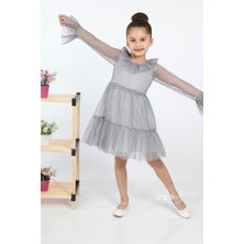 Çocuk Yolu Kids Puantiyeli Tüllü Kız Çocuk Elbise