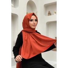 Bym Fashion 2024 Kobe Saten Şal Kiremit