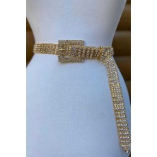 Bym Fashion 9033 Bym Taşlı Kemer Gold