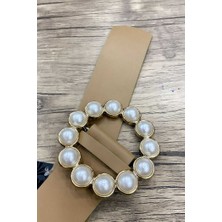 Bym Fashion 9010 Kalın İncili Kemer Vizon