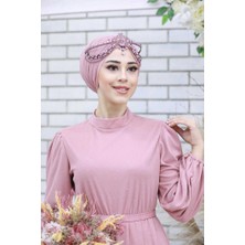 Bym Fashion 2021 Simli Şal Pudra