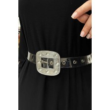 Bym Fashion 9096 Şeffaf Kemer Gümüş