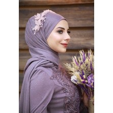 Bym Fashion 2021 Simli Şal Lila