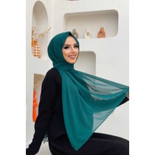 Bym Fashion 2019 Şifon Şal Zümrüt