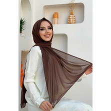 Bym Fashion 2019 Şifon Şal Kahverengi