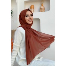 Bym Fashion 2019 Şifon Şal Kiremit