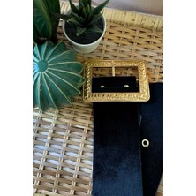 Bym Fashion 9019 Kare Toka Kemer Siyah