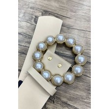 Bym Fashion 9010 Kalın İncili Kemer Taş