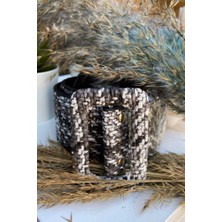 Bym Fashion 9014 Ekose Kemer Siyah