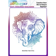 F17 Ajans Mandala Fil Tasarımı Ütü ile Yapışan Tekstil Dtf Baskı