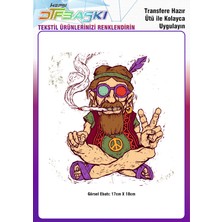 F17 Ajans Hippi Ütü ile Yapışan Tekstil Dtf Baskı