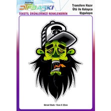 F17 Ajans Sakallı Rapçi Ütü ile Yapışan Tekstil Dtf Baskı