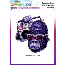 F17 Ajans Saltrock Goril Ütü ile Yapışan Tekstil Dtf Baskı