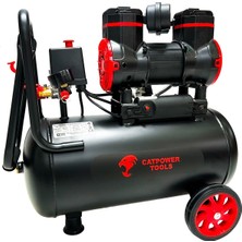 CATPOWER 24 Litre Sessiz Hava Kompresörü 1.5 Hp Bakır Sargı Motor 8 Bar