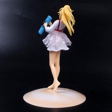 Zigver  Anime Kız Sevimli Nisan Miyazono Kaori Beyaz Güvercin Keman Ayakta Ver Yalan. Pvc Action Figure Çizgi Film Bebeği Oyuncaklar 18CM