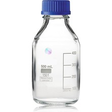 Zürih Ticaret Cam Otoklav Şişe 500 ml - Vida Kapaklı Boş Şişe - 100% Borosilikat - Contalı - Otoklavlanabilir