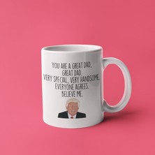 Bexdore Trump Babalar Günü Bardağı, Babalar Günü Hediyesi, Babalar Günü Kahve Kupası Ingilizce Kupa