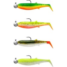 Savage Gear Cannibal Shad 8cm 5gr+7.5gr #2/0 Dark Water 4+4 Adet
