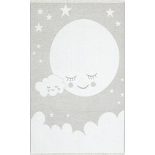 Eko Halı Noa Baby Nb 02 Grey Yıkanabilir Çift Taraflı Yumuşak Dokulu Ince Çocuk Bebek Odası Halısı