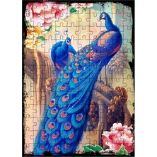 Karizma Tablo Ahşap Mdf Puzzle Yapboz Tavus Kuşu 120 Parça 25*35 cm