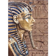 Karizma Tablo Ahşap Mdf Puzzle Yapboz Mısır Firavunu Tutankhamun 120 Parça 25*35 cm