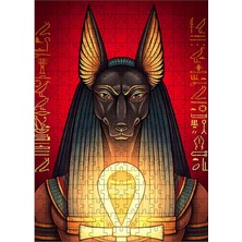 Karizma Tablo Ahşap Mdf Puzzle Yapboz Anubis ve Piramitin Anahtarı 255 Parça 35*50 cm