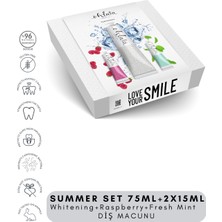 Ohlala Paris Whitening 75 ml + Fresh Mint 15 ml + Raspberry Mint 15 ml Summer Set Diş Macunu