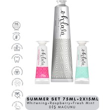 Ohlala Paris Whitening 75 ml + Fresh Mint 15 ml + Raspberry Mint 15 ml Summer Set Diş Macunu